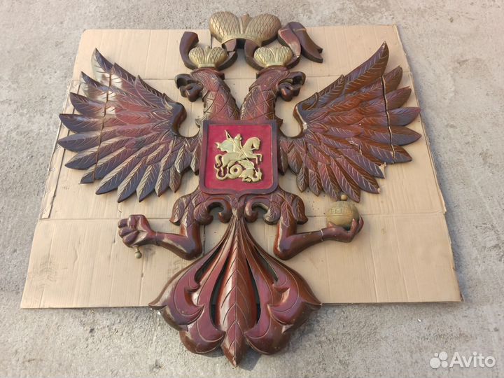 Герб России большой из дерева