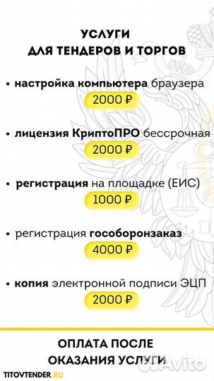 Профессиональные услуги тендер торги