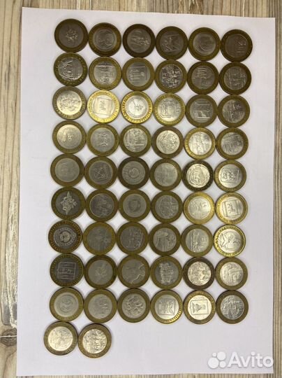 Юбилейные монеты 10 рублей коллекция