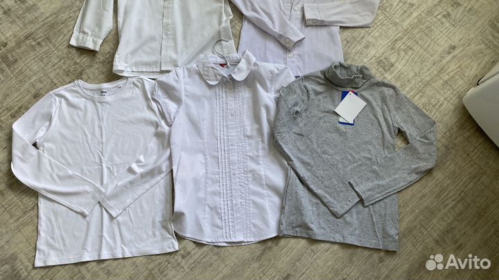 Школьные Рубашки/блузки/кардиган для школы 128/134