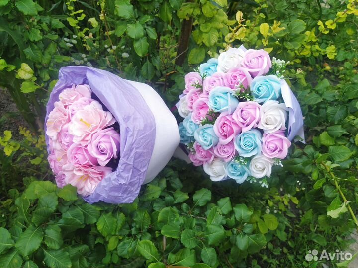 Пенные цветы из мыла