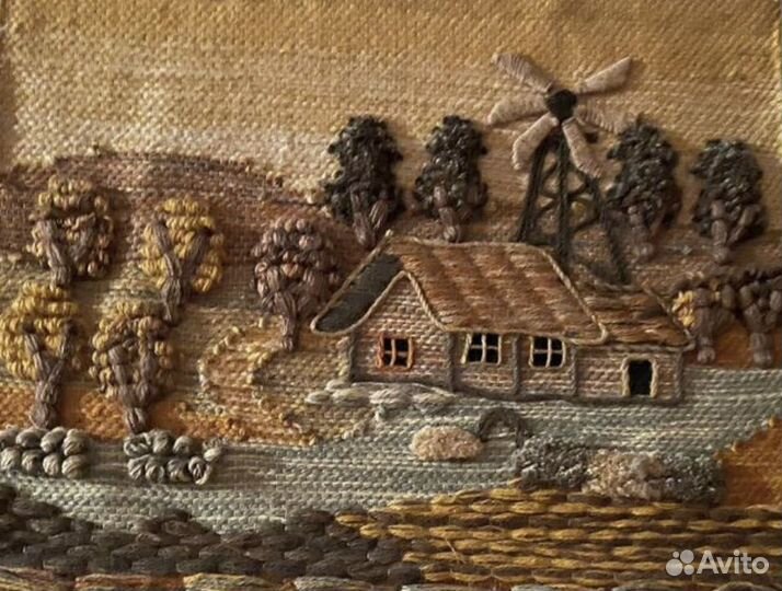 Картина тканая из джута Индия