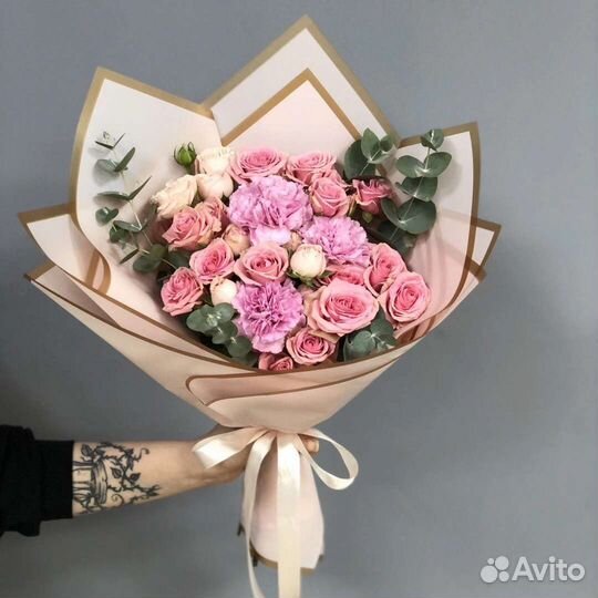 Цветы розы букет