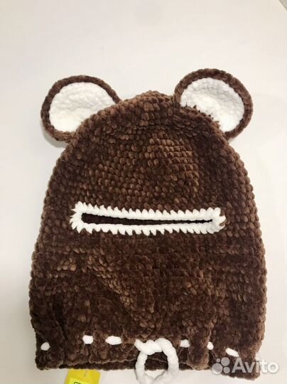 Балаклава плюшевая вязаная