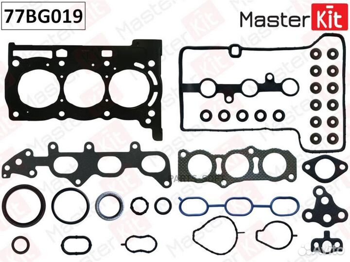 Masterkit 77BG019 Полный комплект прокладок двс to