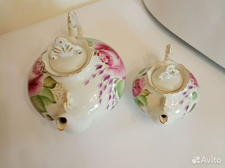 Чайный сервиз.Чайник заварочный фарфоровый СССР