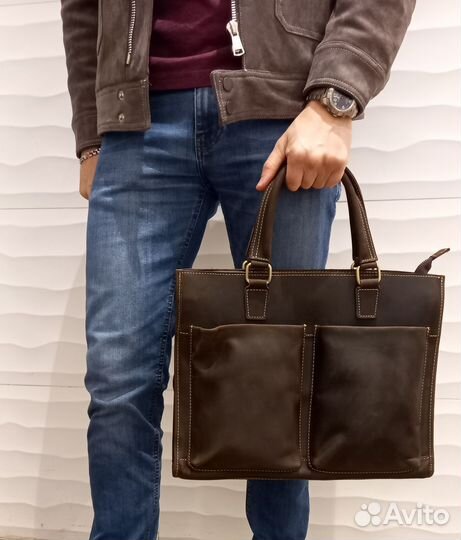 Сумка кожаная мужская