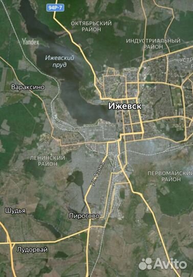 Карты спутниковых снимков Удмуртской республики