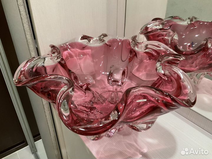 Конфетница Богемский хрусталь70-е г Чехия