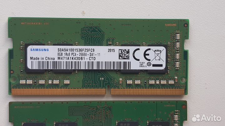 Samsung DDR4 PC4-2666 SO-dimm 8+4gb(12gb)
