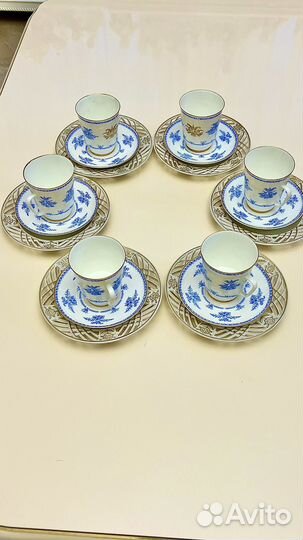 Антикварный костный кофейный набор набор лфз