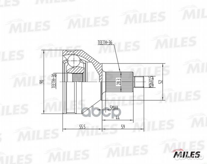Шрус audi A2/VW polo/skoda fabia/roomster 1.4-2