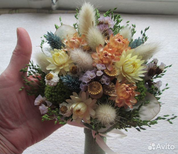 Подарок для учителя - букет из сухоцветов