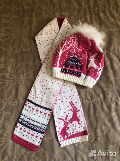 Комплект шапка, шарф
