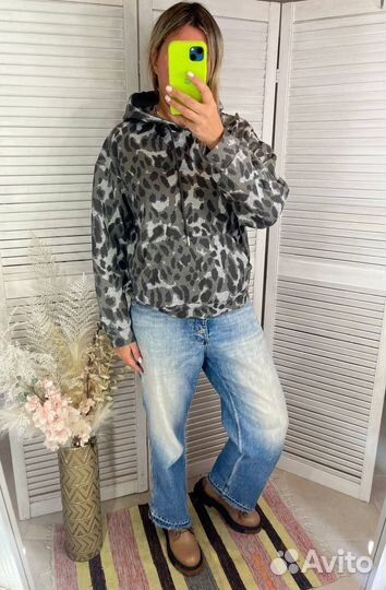 Толстовка худи лео хлопок