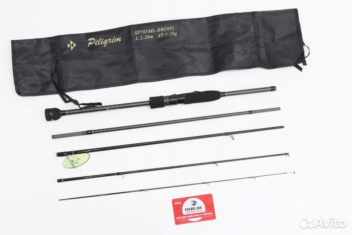 Спиннинг piligrim SP765ML-H8G0Fj 5 секций 2,28 м