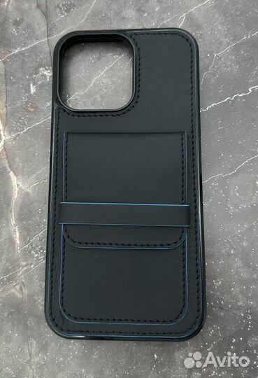 Чехол на iPhone 13/14/15 pro max кожаный