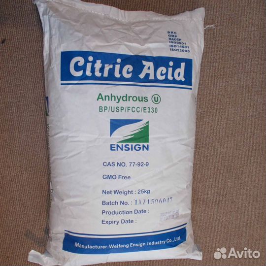 Лимонная кислота 25 кг