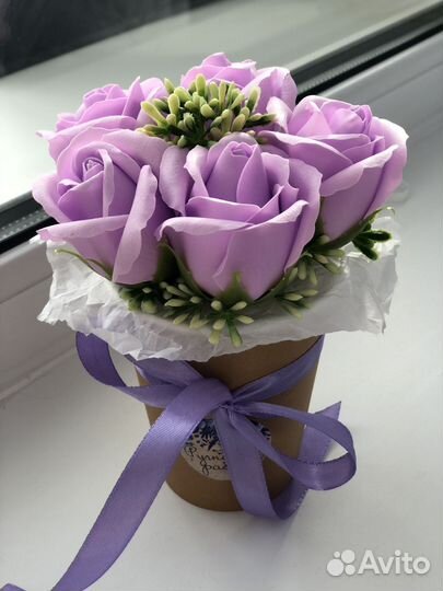 Букет цветов из мыла