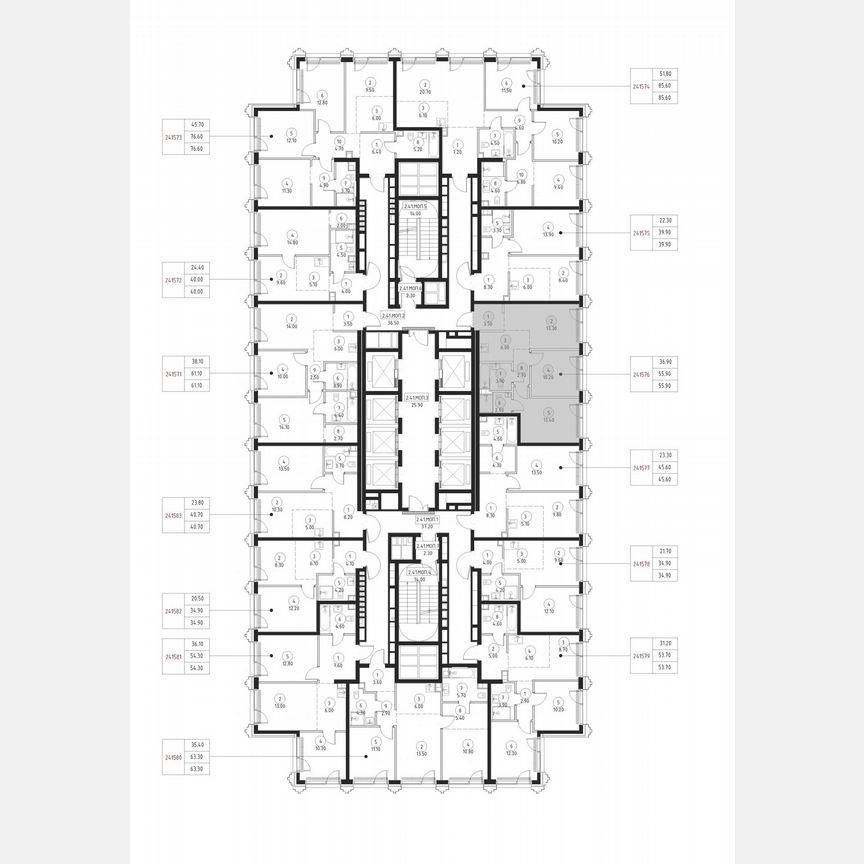 2-к. квартира, 55,9 м², 41/59 эт.