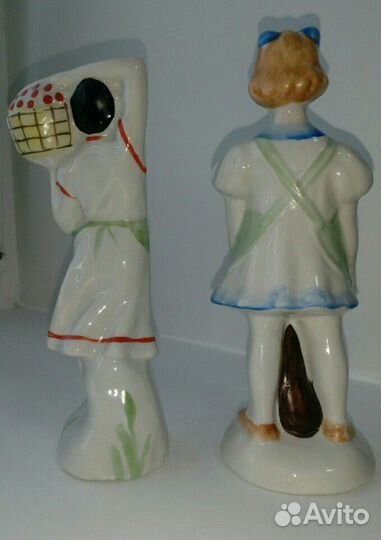 Фарфоровые статуэтки и шкатулка из камня (СССР)