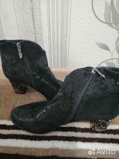 Ботильоны натуральная кожа на каблуке