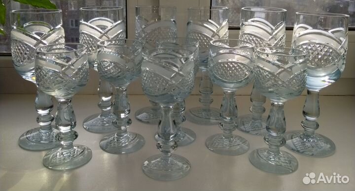 Набор фужеры.Цветной хрусталь