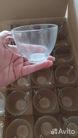 Чашки 24 шт, салатник хрусталь