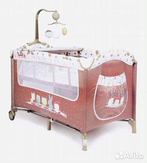 Новый Детский манеж/кроватка 2 уровня+музыка