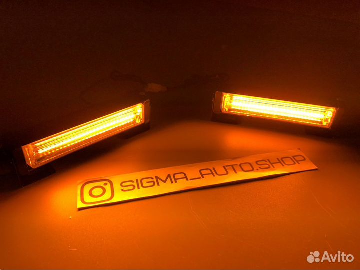 Маяк проблесковый LED оранжевый стробоскоп 12-24В