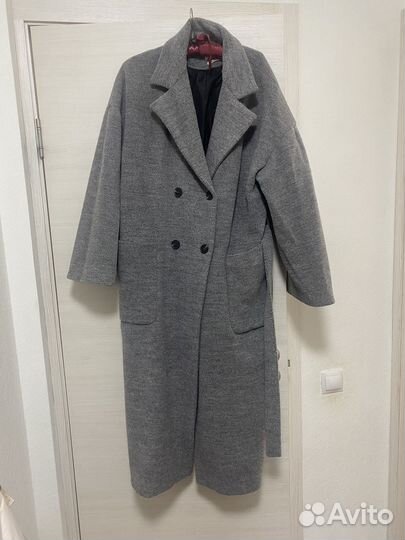 Пальто женское демисезонное оверсайз 44