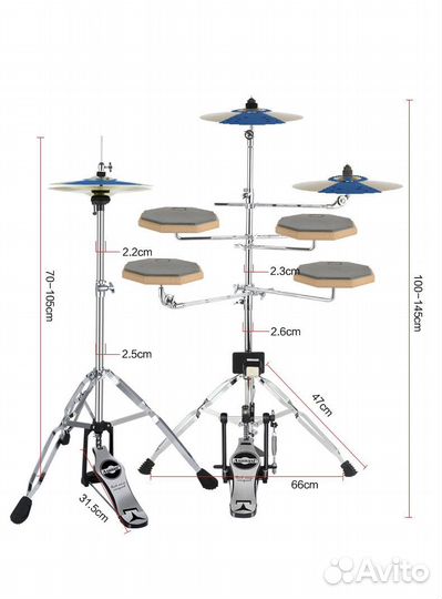 Тренировочная барабанная установка