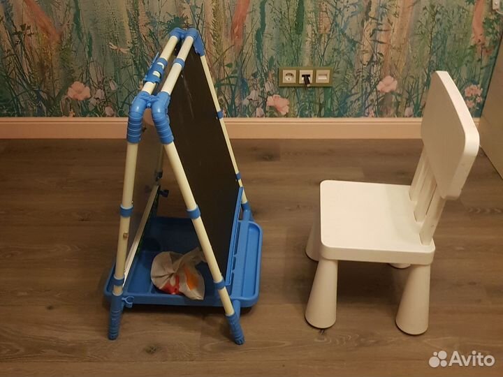 Детский стул IKEA + развивающая доска