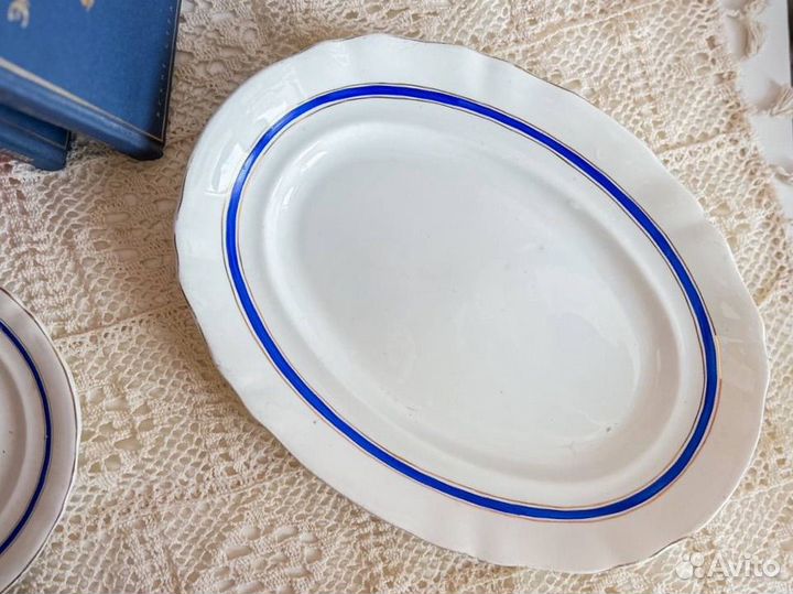 Большое блюдо СССР зик Конаково старинное 1952 г