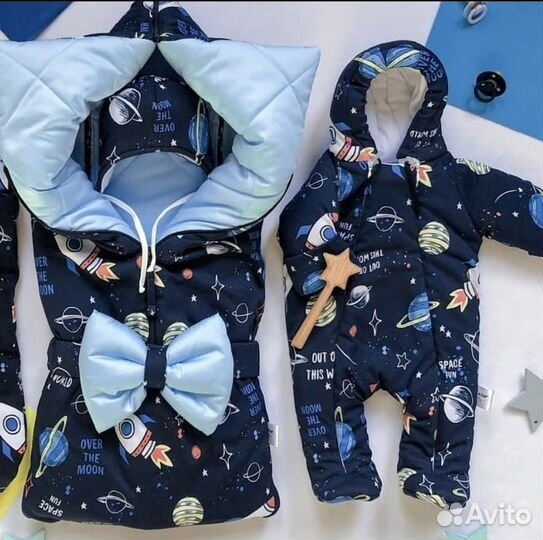 Детский комбинезон зимний тёплый + практичный конв