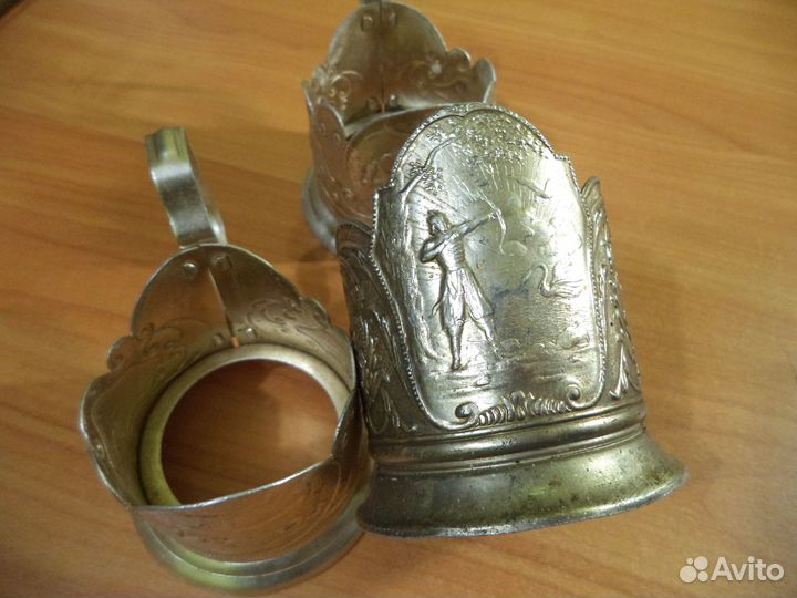 Подстаканники СССР алюминий. 3 штуки