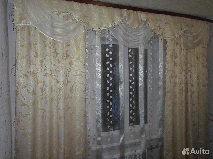 Комплект штор тюль ламбрекен № 178