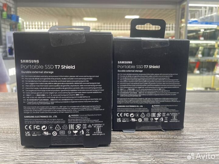 Внешний SSD Samsung T7 Shield 1TB, Черный