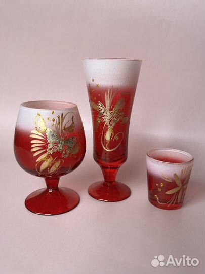 Набор фужеров, рюмок и коньячниц