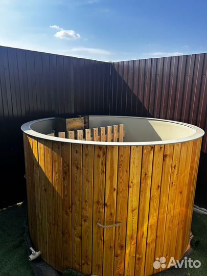 Купель с погружной печью. Банный чан
