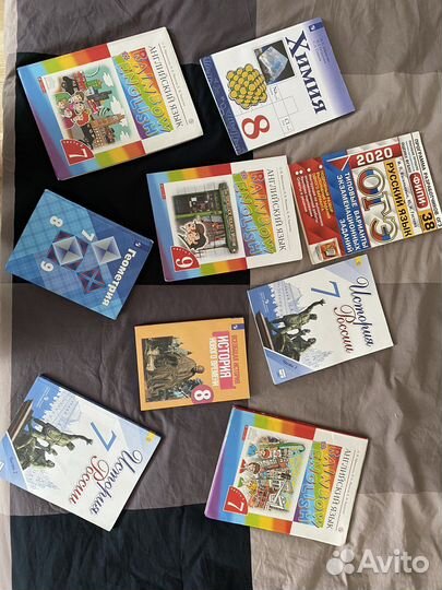 Школьные учебники за 7,8,9 класс