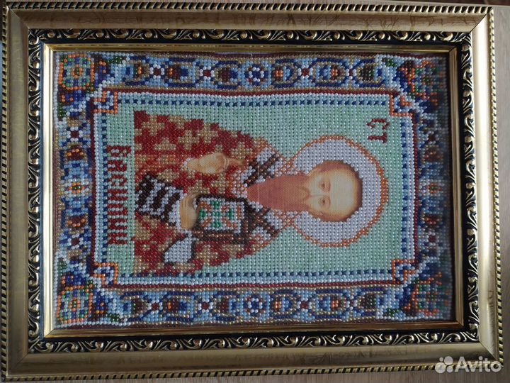 Иконы, вышитые бисером