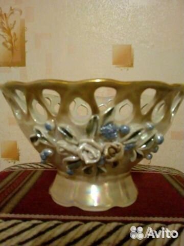 Ваза -фарфор,перламутр СССР
