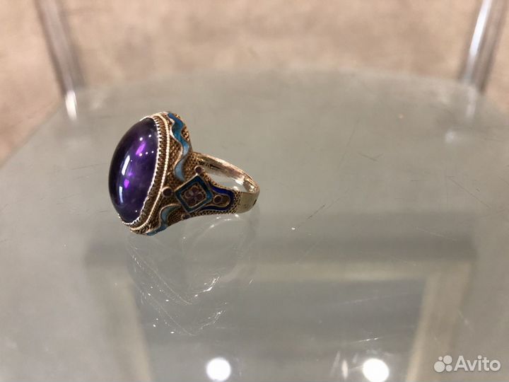 Кольцо Винтаж Эмаль