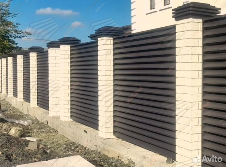 Забор жалюзи из металла