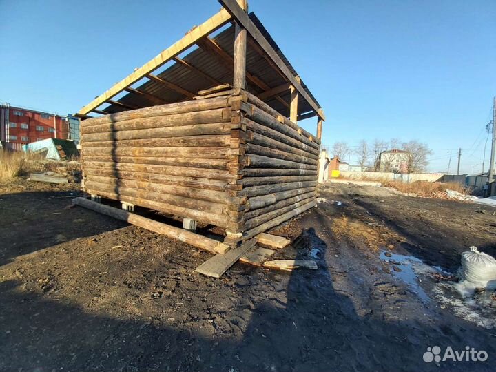 Сруб бани 6х6