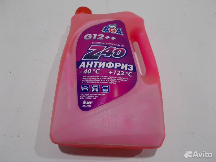 Антифриз AGA-40 002Z 5кг красный
