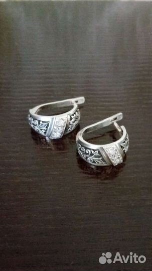 Серьги серебро ссср/925 проба/Новые
