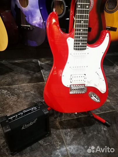 Электрогитара + комбик + чехол, шнур (комплект)