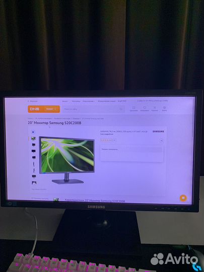 Монитор samsung s20c200 60гц